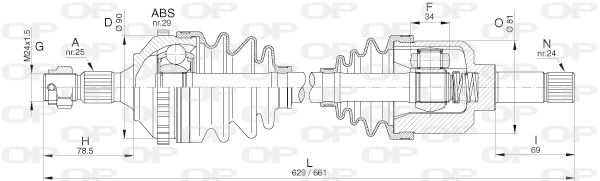 OPEN PARTS Vetoakseli DRS6276.00